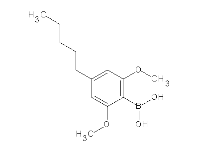 Chemical structure of 2,6-dimethoxy-4-pentylbenzeneboronic acid