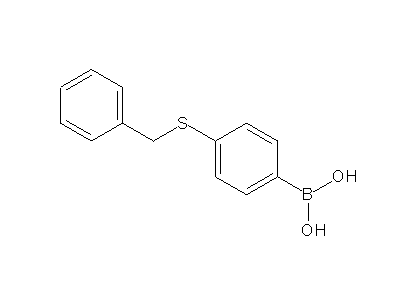 Chemical structure of 4-(benzylthio)phenylboronic acid