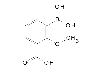 Chemical structure of 3-borono-2-methoxybenzoic acid