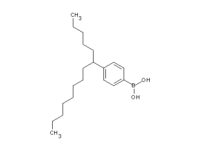 Chemical structure of 4-(tetradecan-6-yl)phenylboronic acid