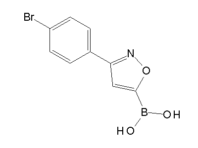 Chemical structure of 3-(4-bromophenyl)isoxazol-5-ylboronic acid