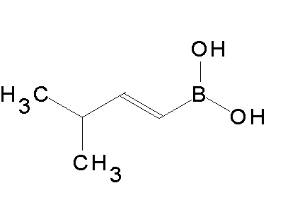 Chemical structure of 3-methylbut-1-enylboronic acid