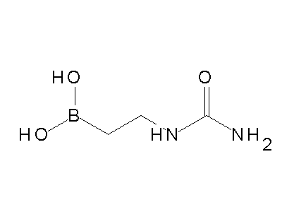 Chemical structure of (2-ureido-ethyl)-boronic acid