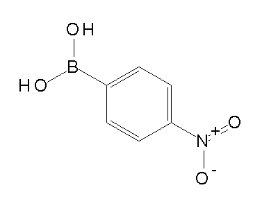 Chemical structure of 4-nitrophenylboronic acid