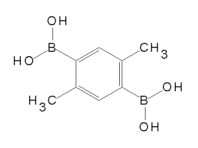 Chemical structure of (2,5-dimethyl-p-phenylene)-bis-boronic acid