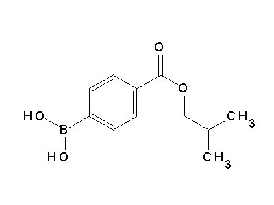 Chemical structure of [4-(2-methylpropoxycarbonyl)phenyl]boronic acid