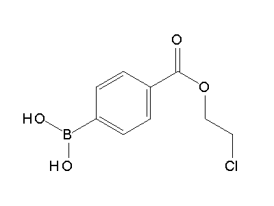 Chemical structure of 4-((2-chloroethoxy)carbonyl)phenylboronic acid