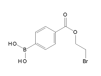 Chemical structure of [4-(2-bromoethoxycarbonyl)phenyl]boronic acid