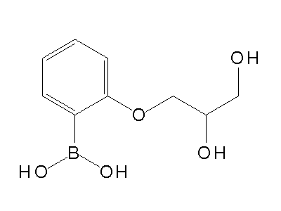 Chemical structure of [2-(2,3-dihydroxypropoxy)phenyl]boronic acid