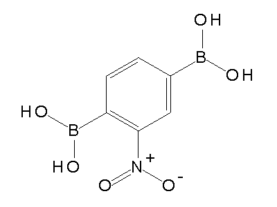 Chemical structure of 2-nitro-1,4-phenylenediboronic acid