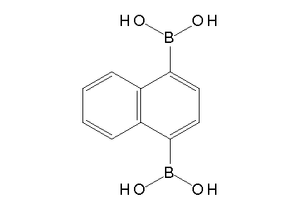 Chemical structure of naphthalene 1,4-bisboronic acid