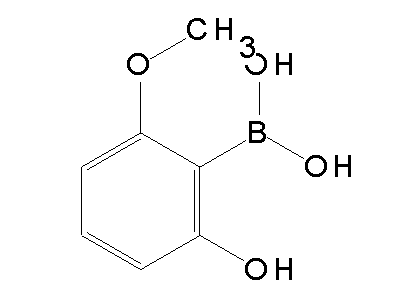 Chemical structure of 2-Dihydroxyboryl-3-methoxy-phenol