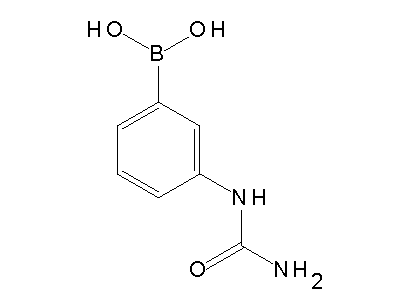 Chemical structure of 3-ureidophenylboronic acid