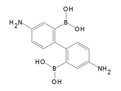 Chemical structure of 2,2'-Bis-dihydroxyboryl-benzidin