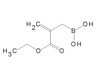 Chemical structure of 2-ethoxycarbonylprop-2-enylboronic acid