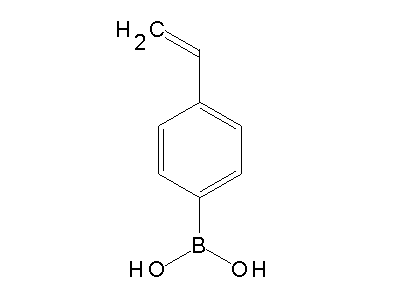 Chemical structure of 4-vinylbenzeneboronic acid