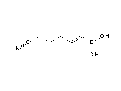 Chemical structure of 5-cyanopent-1-enylboronic acid