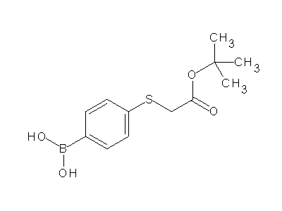 Chemical structure of 4-(2-tert-butoxy-2-oxoethylthio)phenylboronic acid