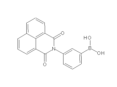 Chemical structure of 3-phenylboronic acid 1,8-naphthalenedicarboxamide