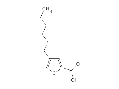 Chemical structure of 4-hexylthiophen-2-ylboronic acid