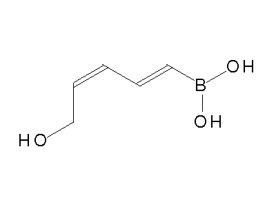Chemical structure of 5-hydroxypenta-1,3-dienylboronic acid