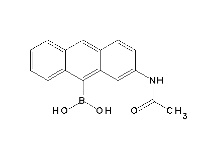 Chemical structure of 2-acetamidoanthracen-9-ylboronic acid
