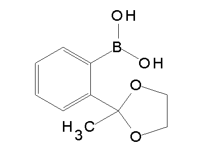 Chemical structure of 2-(2-methyl-1,3-dioxolan-2-yl)phenylboronic acid