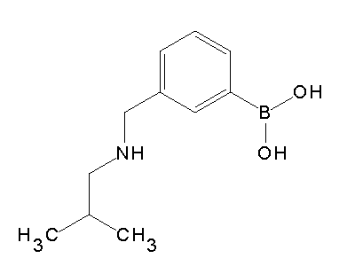 Chemical structure of 3-(iso-butylaminomethyl)phenylboronic acid