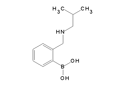 Chemical structure of 2-(iso-butylaminomethyl)phenylboronic acid