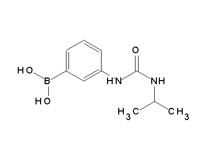 Chemical structure of 3-(3-isopropylureido)phenylboronic acid