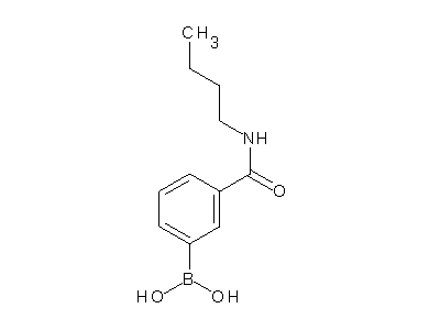 Chemical structure of 3-n-butylaminocarbonylphenylboronic acid