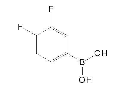 Chemical structure of 3,4-difluorophenylboronic acid