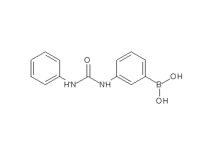 Chemical structure of 3-(3-phenylureido)phenylboronic acid