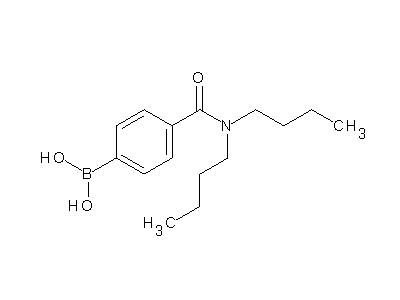 Chemical structure of 4-(di-n-butylamino)carbonylphenylboronic acid