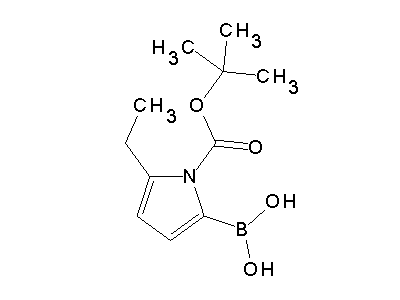 Chemical structure of N-Boc-5-ethyl-pyrrol-2-boronic acid