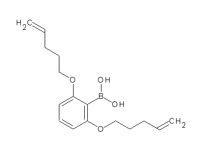 Chemical structure of 2,6-bis(pent-4-enoxy)benzeneboronic acid
