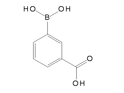 Chemical structure of m-carboxyphenylboronic acid