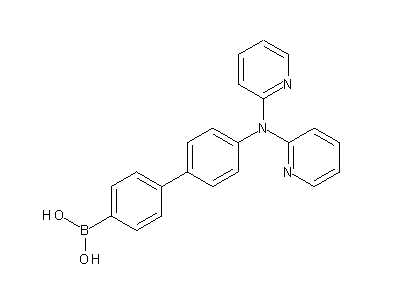 Chemical structure of p-(2,2'-dipyridylamino)biphenylboronic acid
