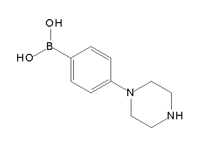 Chemical structure of 4-piperazin-1-ylphenylboronic acid