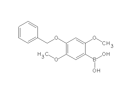 Chemical structure of 4-benzyloxy-2,5-dimethoxyphenylboronic acid
