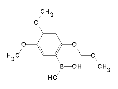 Chemical structure of 4,5-dimethoxy-2-methoxymethylphenylboronic acid