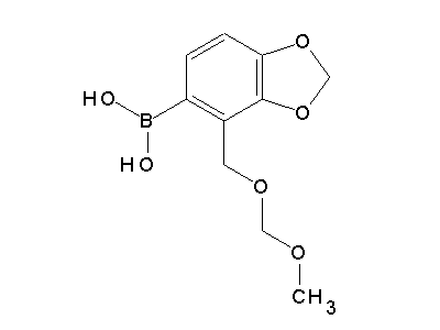 Chemical structure of [4-(methoxymethoxymethyl)-1,3-benzodioxol-5-yl]boronic acid
