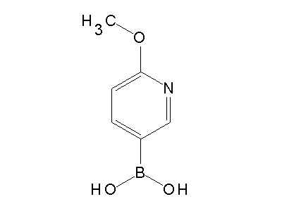 Chemical structure of 2-methoxy-5-pyridineboronic acid