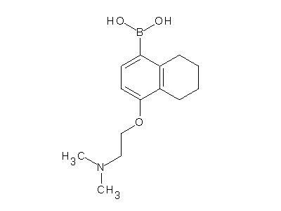 Chemical structure of 1-(N,N-dimethylaminoethoxy)-5,6,7,8-tetrahydronaphthalene-4-boronic acid