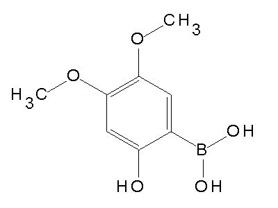 Chemical structure of 2-hydroxy-4,5-dimethoxyphenylboronic acid
