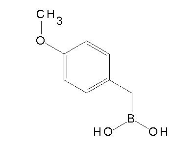 Chemical structure of 4-methoxybenzylboronic acid