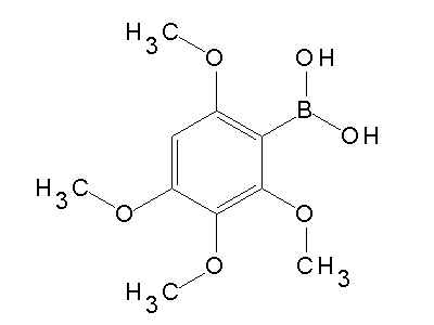 Chemical structure of (2,3,4,6-tetramethoxyphenyl)boronic acid