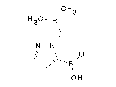 Chemical structure of 1-isobutyl-5-pyrazoleboronic acid