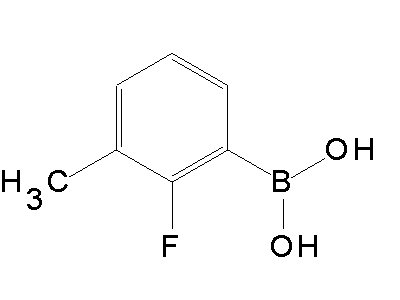 Chemical structure of 2-fluoro-3-methyl-phenylboronic acid