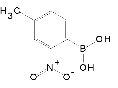 Chemical structure of 4-methyl-2-nitrobenzene boronic acid